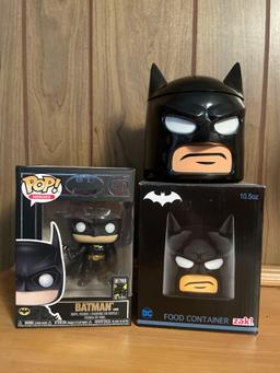 Batman Funko Pop and Food Container