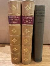 3 Antique Charles Dickens Books