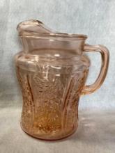 Antique Pink Depression Pitcher