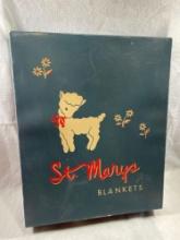 Mid Century Modern St Marys Wool Blanket New In Box