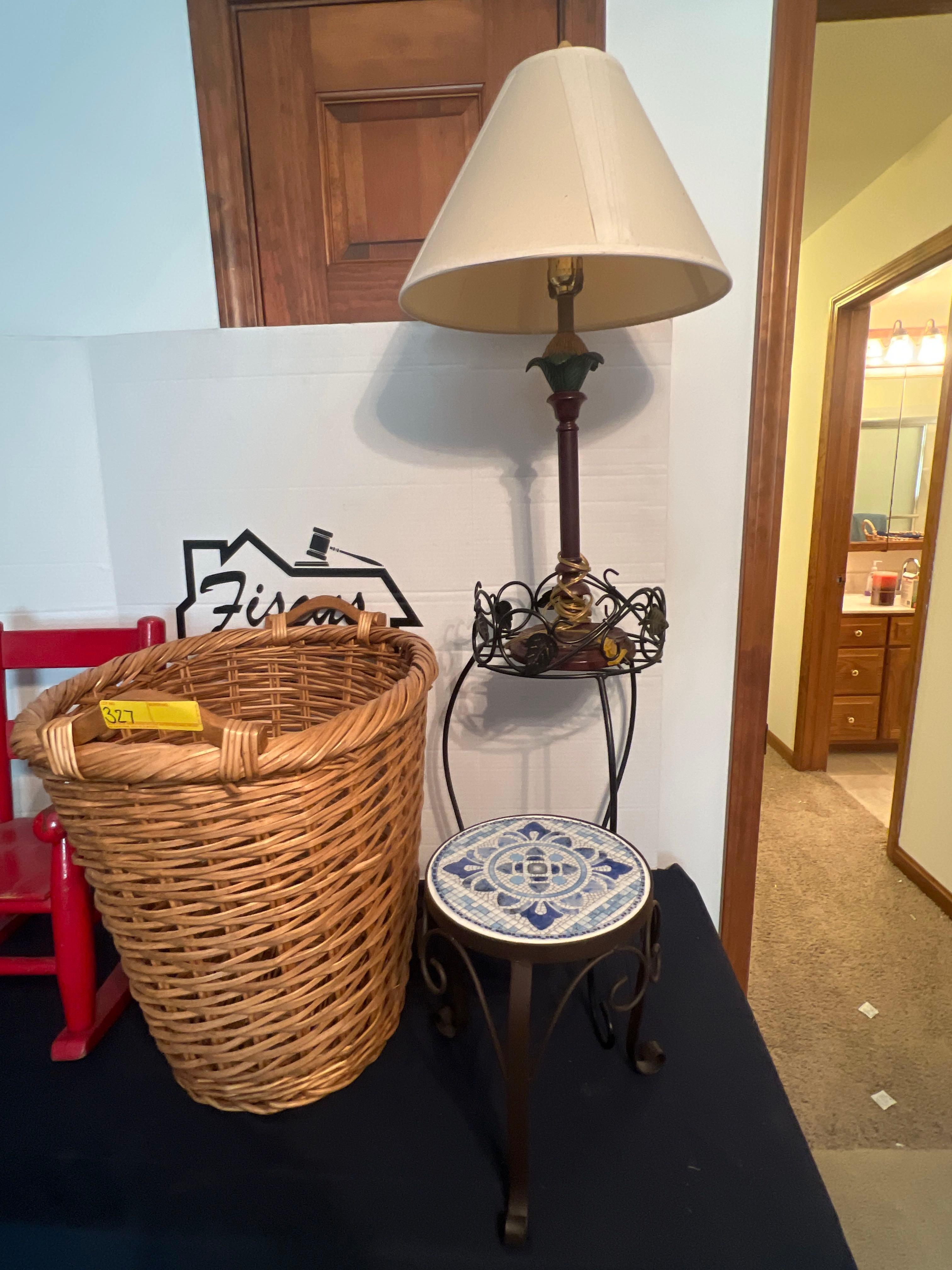 Childrens Rocking Chair, Basket & Plant Stands