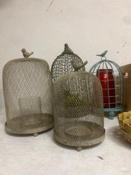 Wire Baskets & Bird House Candle Holders