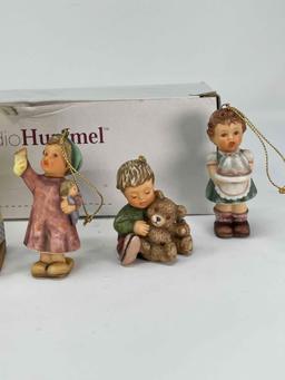 6 Goebel Figural Ornaments with Studio Hummel Box