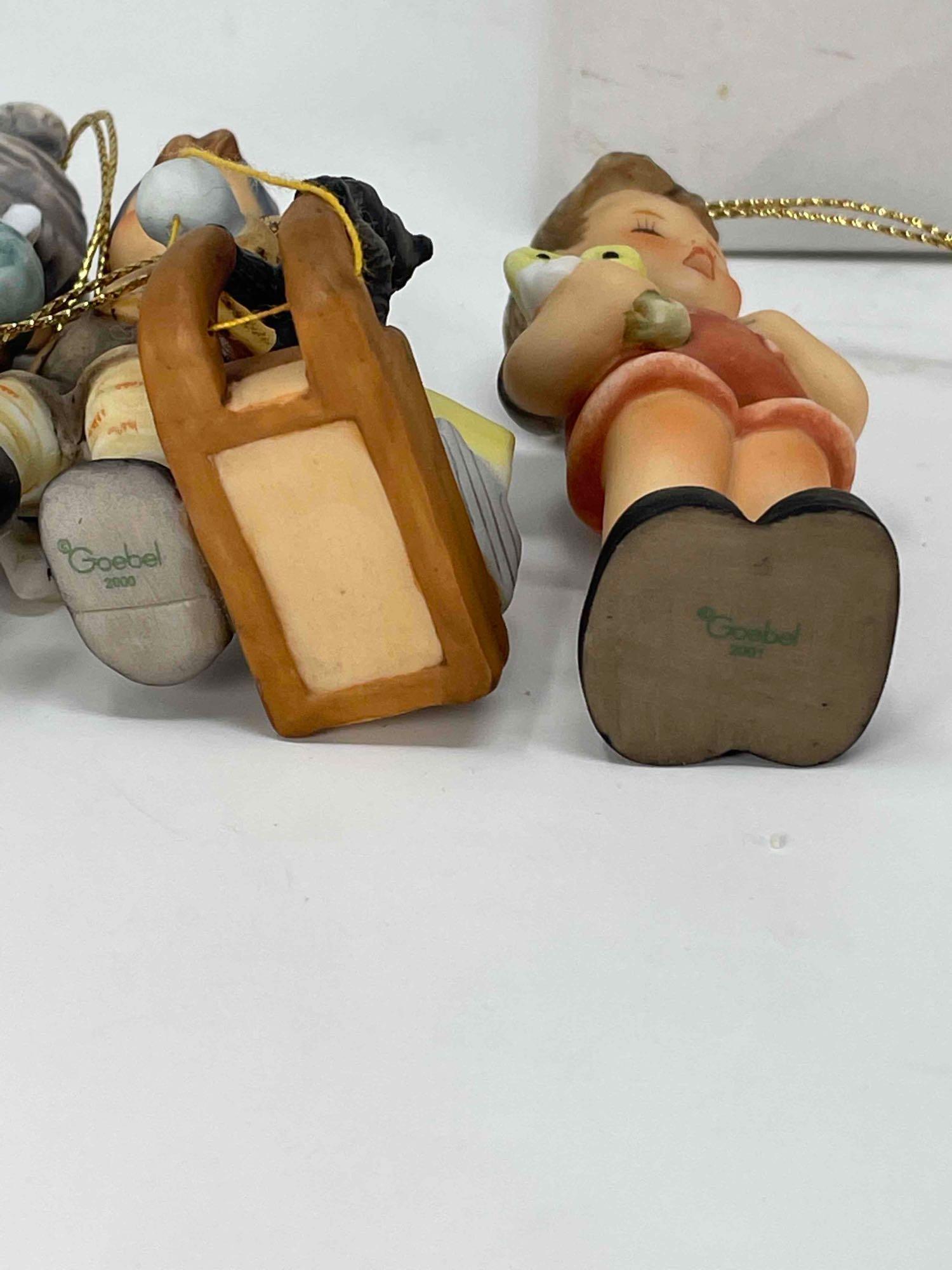 6 Goebel Figural Ornaments with Studio Hummel Box