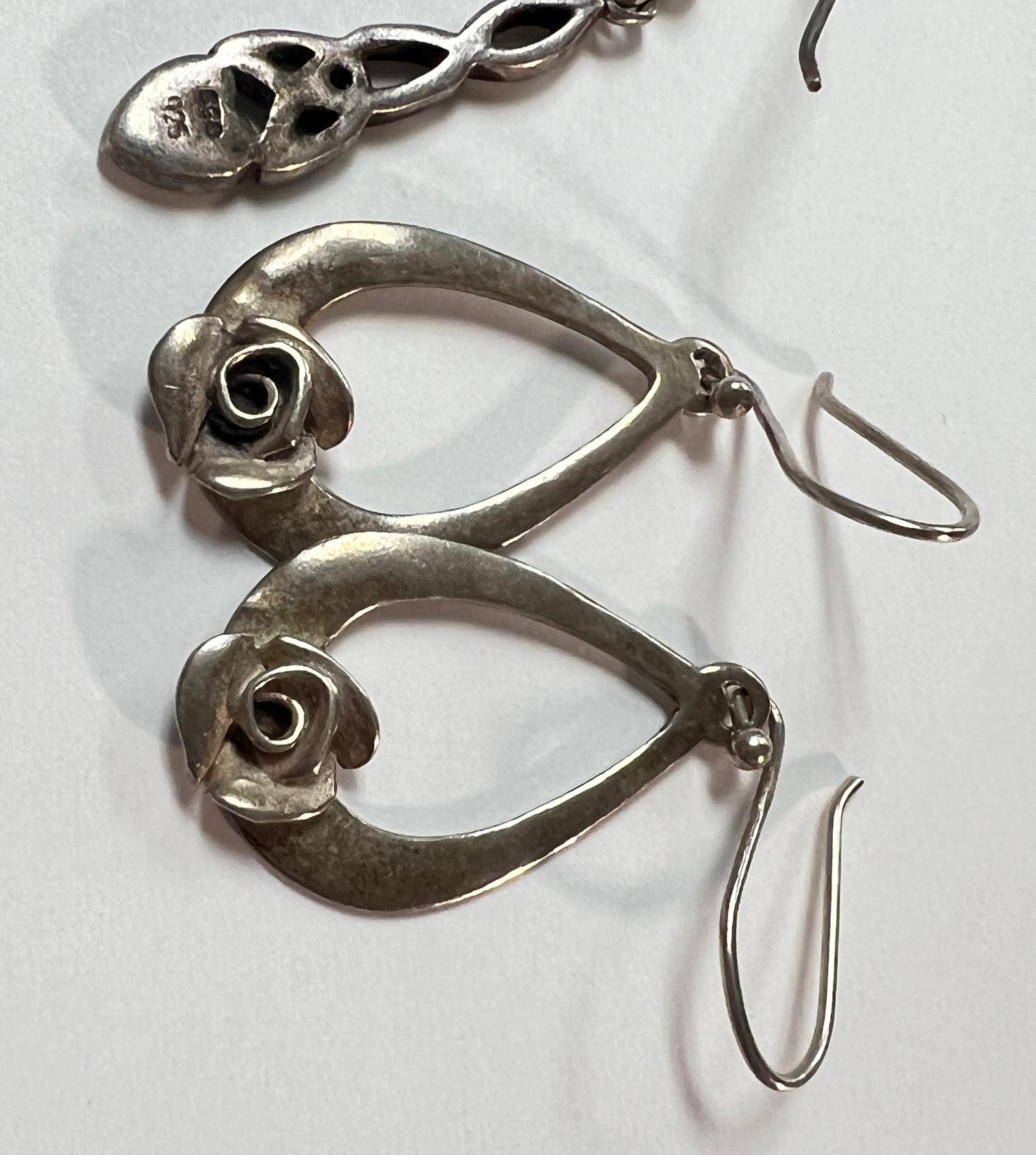 (15) PAIR OF STERLING EARRINGS