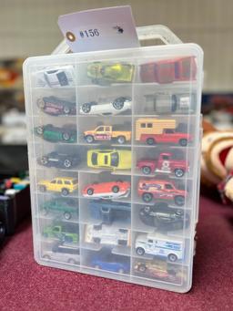 LOT OF 48 CARS & TRUCKS W/ CLEAR CASE