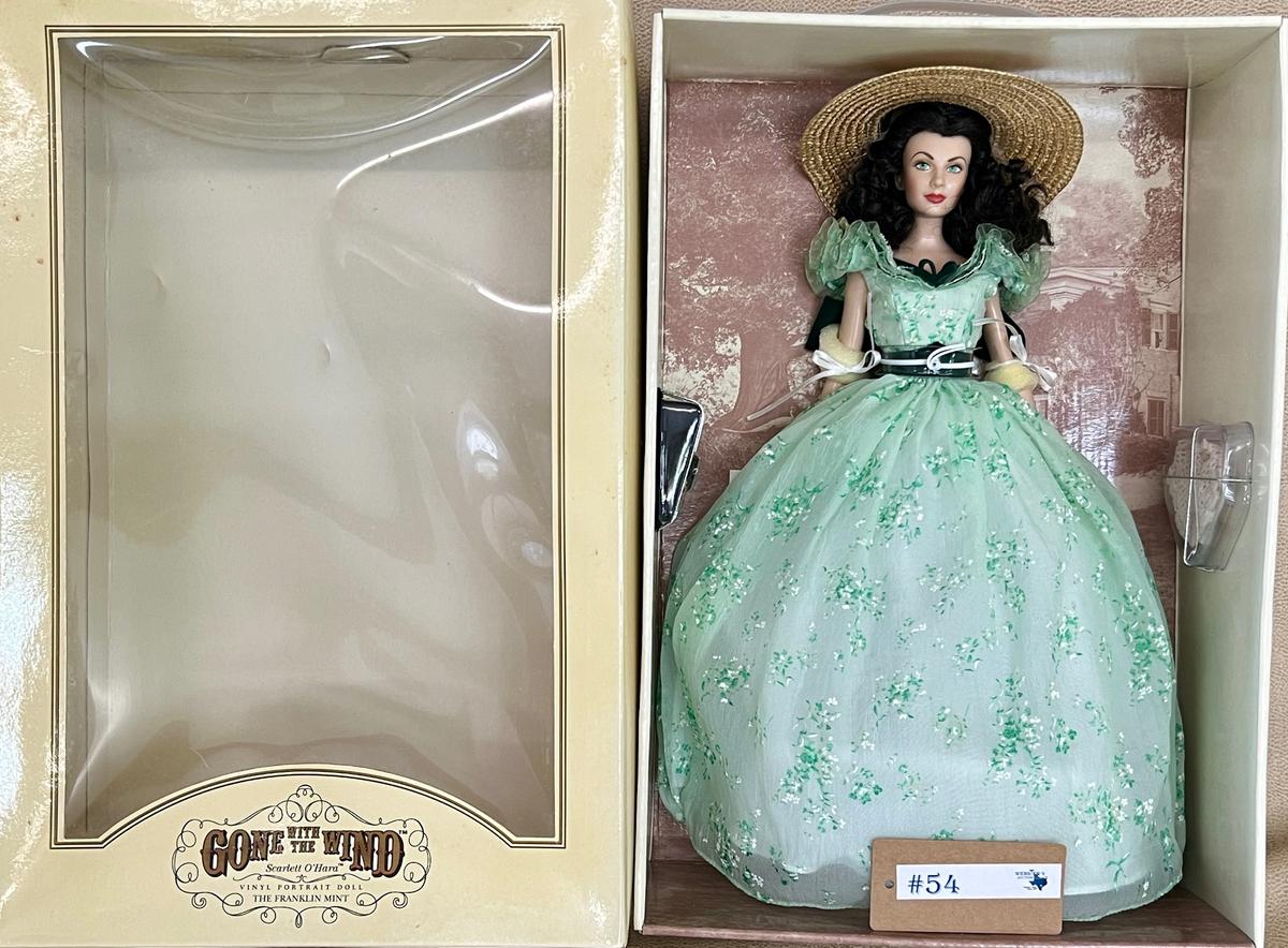 THE FRANKLIN MINT GONE WITH THE WIND"SCARLETT O'HARA" VINYL PORTRAIT DOLL