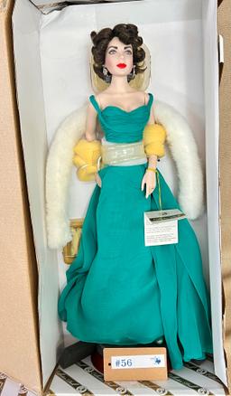 THE FRANKLIN MINT "ELIZABETH TAYLOR" COLLCETOR DOLL IN BOX