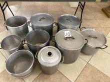 9PC LARGE STOCK POTS