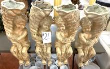 4PC CHERUB STATUES