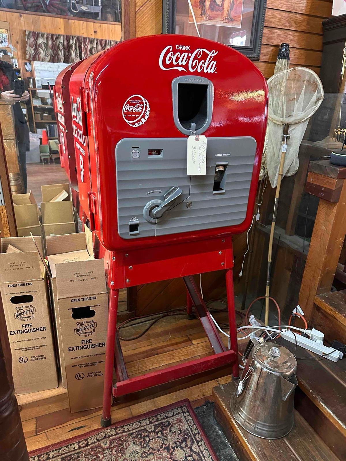 Unique 1930"s Restored Coke Machine