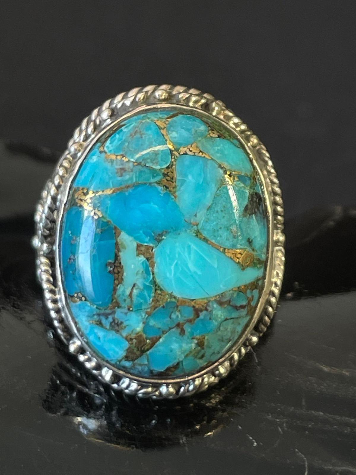 1910 Sterling and Turquoise Ring.