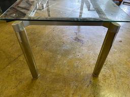 Contemporary Glass and Chrome Table