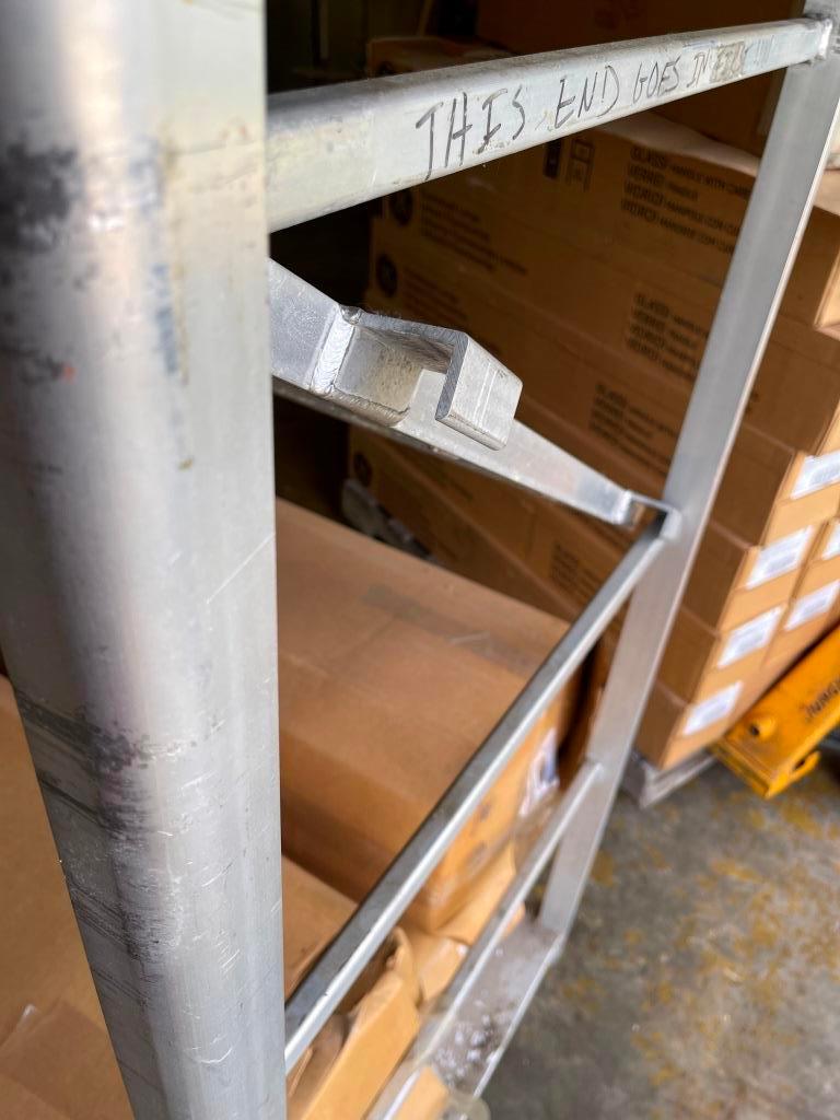 Aluminum Cart and Fluorescent Tubes