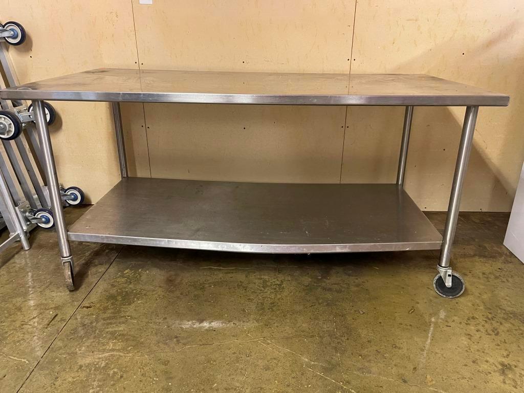 Stainless Steel Table on Wheels