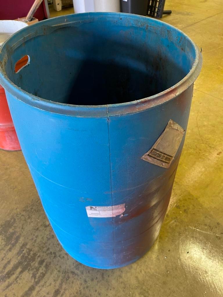 Plastic Trash Barrel