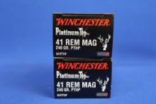 Ammo, Winchester 41 Rem. Mag. 40 total rounds.