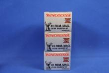 Ammo, Winchester 41 Rem Mag. 60 total rounds.