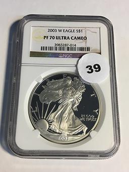 2003-W Silver Eagle NGC PF70 Ultra Cameo