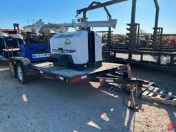 2013 NEWKIRK 16' FLATBED T/A BUMPER PULL TRAILER METER READS 23,349 HOURS,