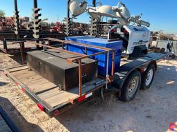 2013 NEWKIRK 16' FLATBED T/A BUMPER PULL TRAILER METER READS 23,349 HOURS,