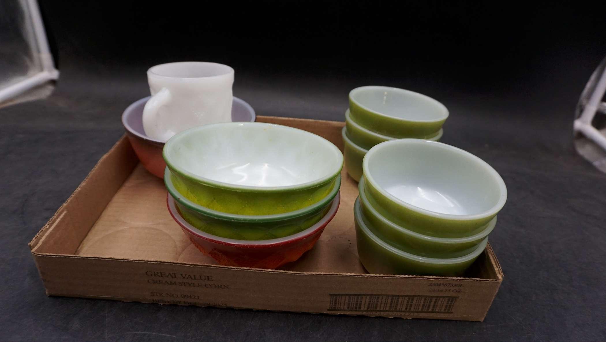 Assorted Bowls & Mug - Some FireKing