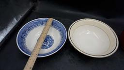 Stoneware Bowl, Planter & Bowls (Some Cracks & Chips)