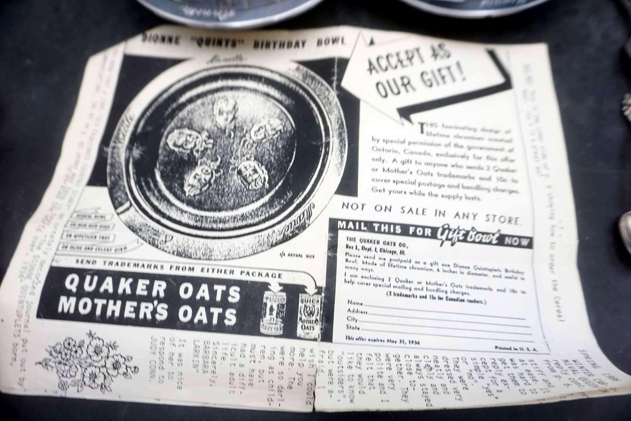 Quaker Oats Quints Dishes & Spoons