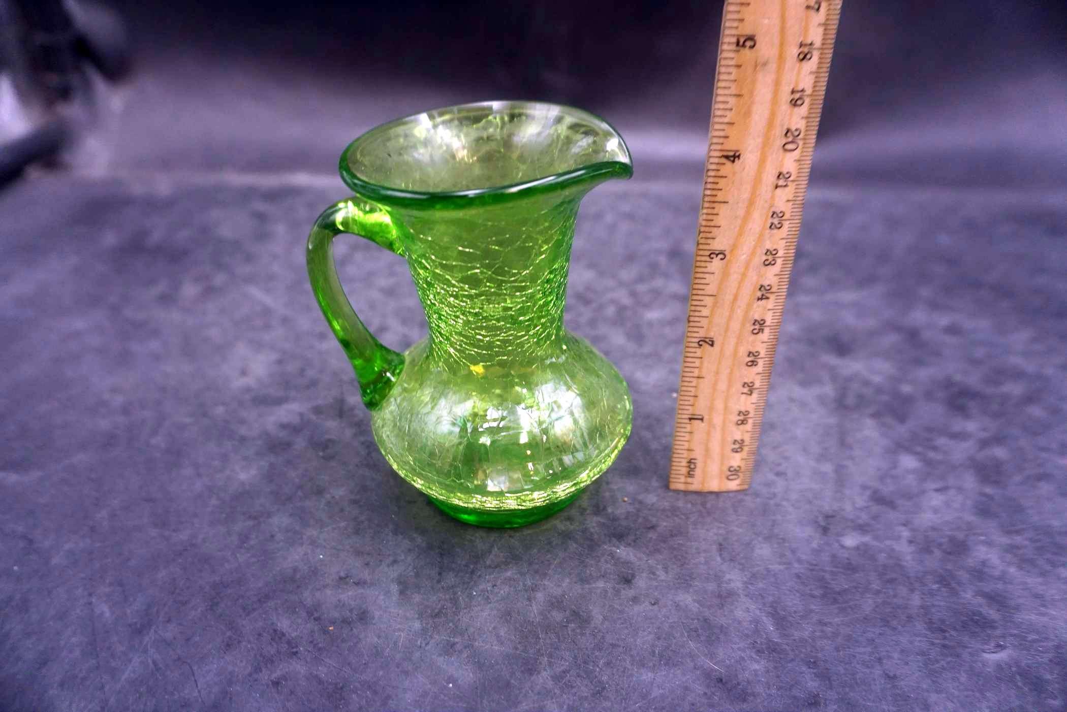 Green Glass Pitcher