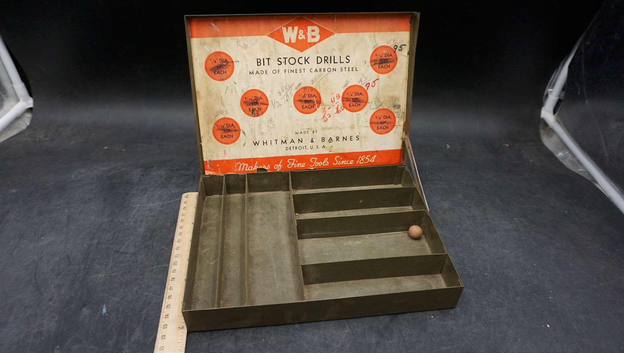 W&B Bit Stock Drills Metal Box