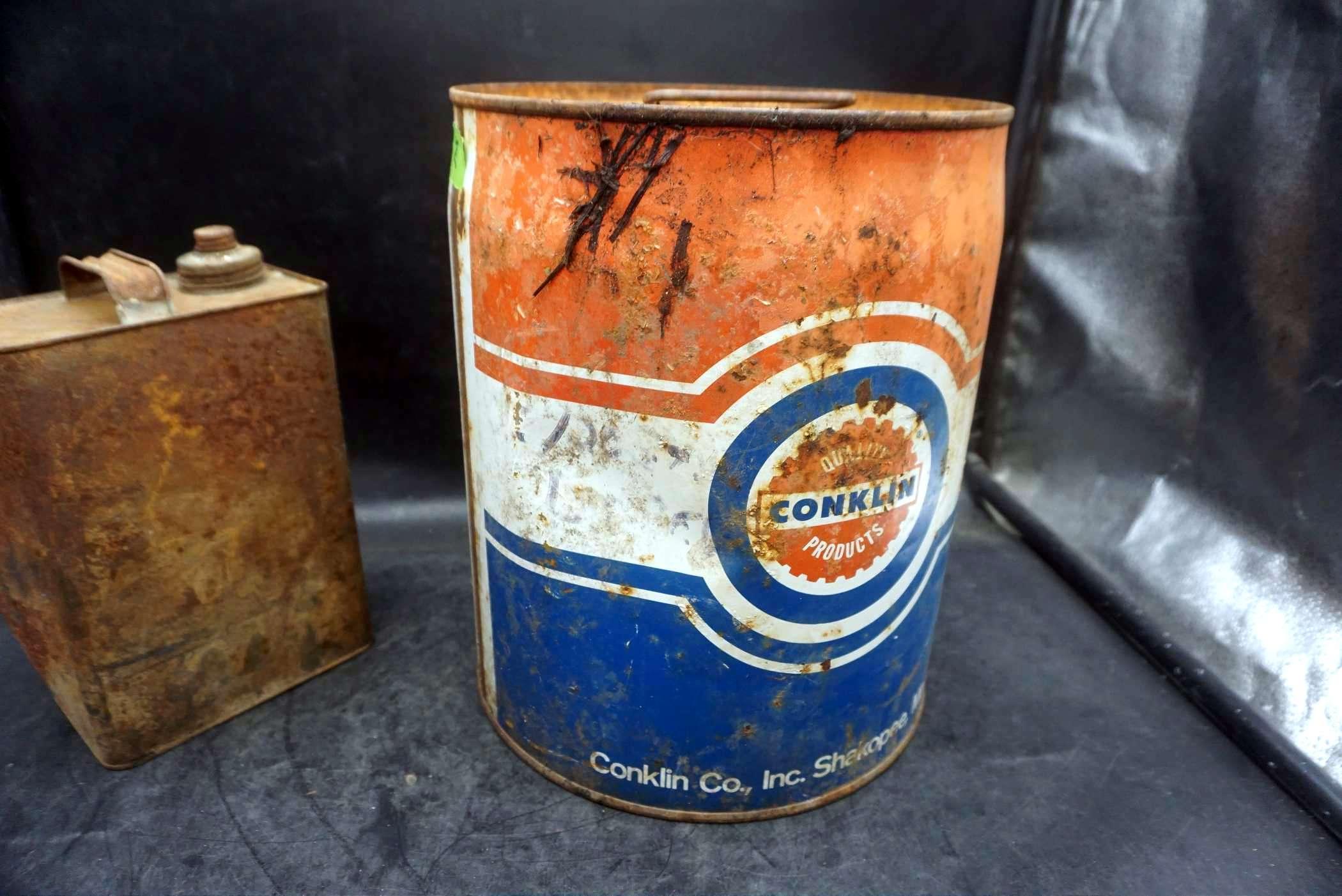 Conklin Oil Barrel & Oil Can