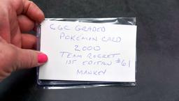 Cgc Graded Pokemon Card 2000 Team Rocket 1St Edition #61 Mankey