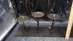 Metal Decorative Twig Looking 5 Candle Holder