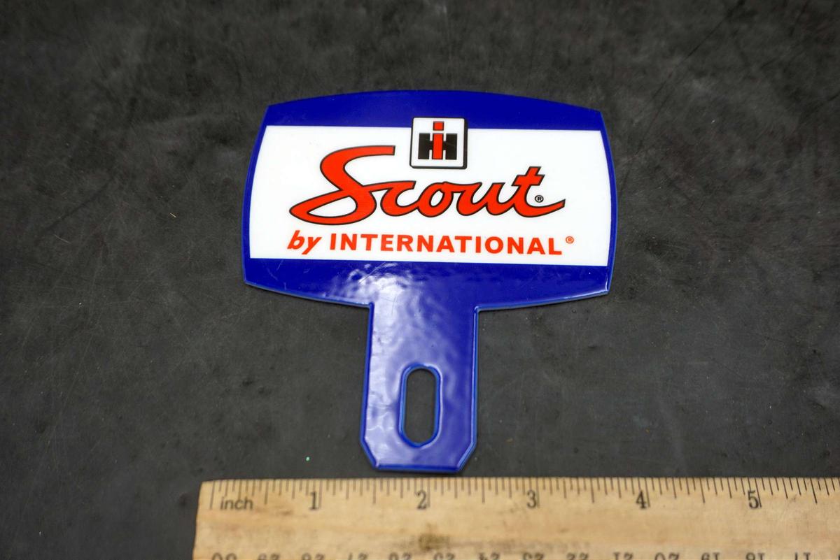 Scout By International Advertising Car License Plate Topper