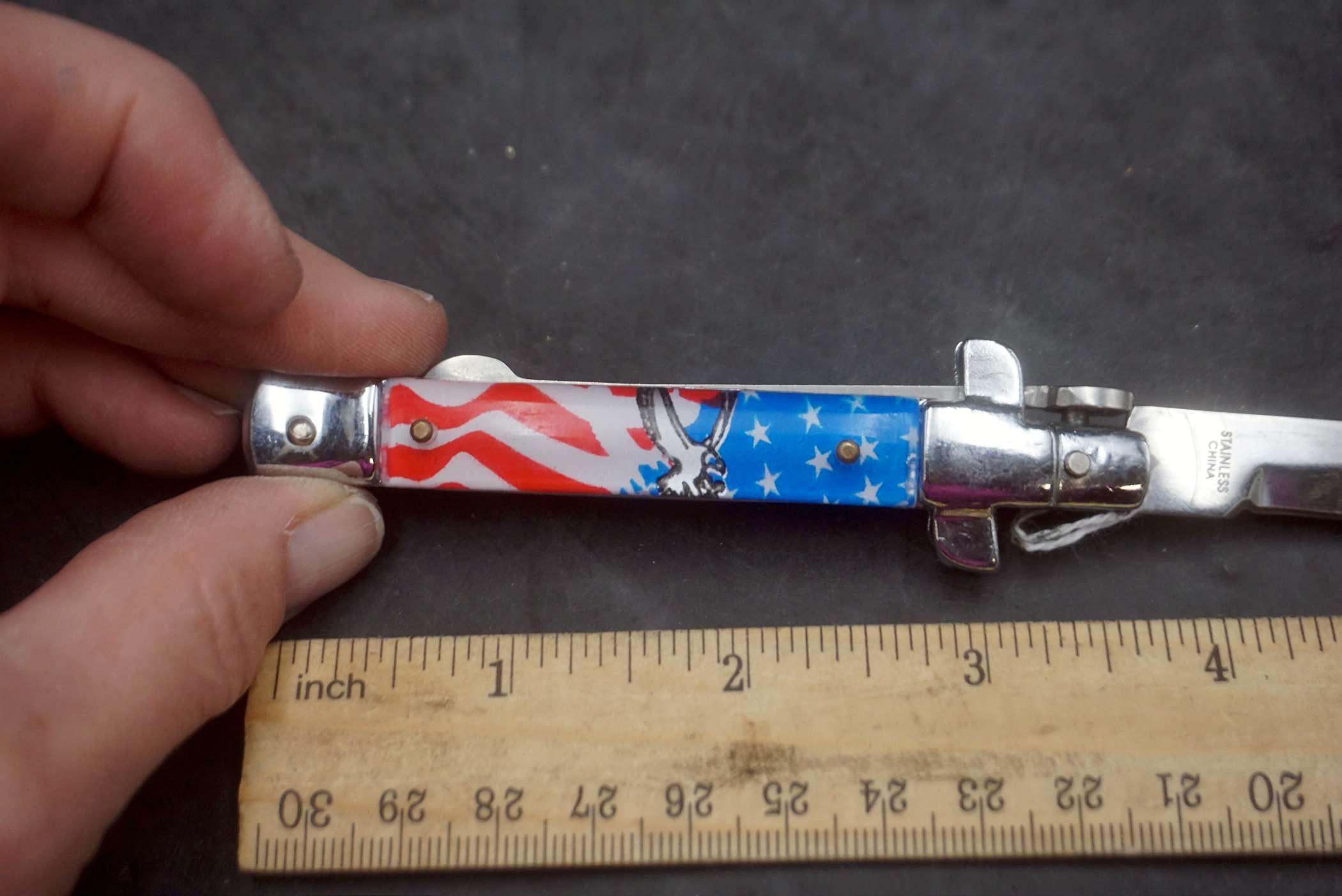 American Flag Folding Knife