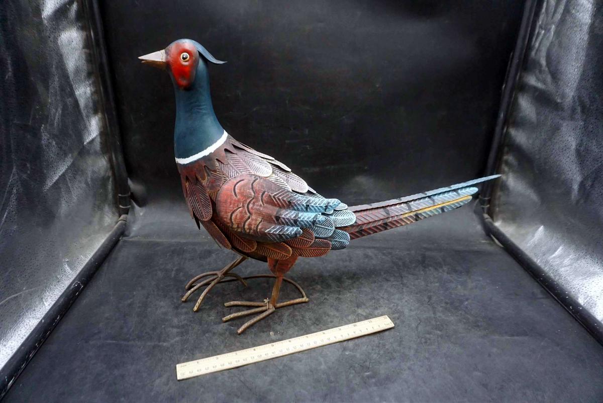 Outdoor Metal Pheasant Statue