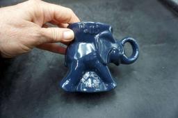 Frankoma Republican Elephant & Peacock Bowl