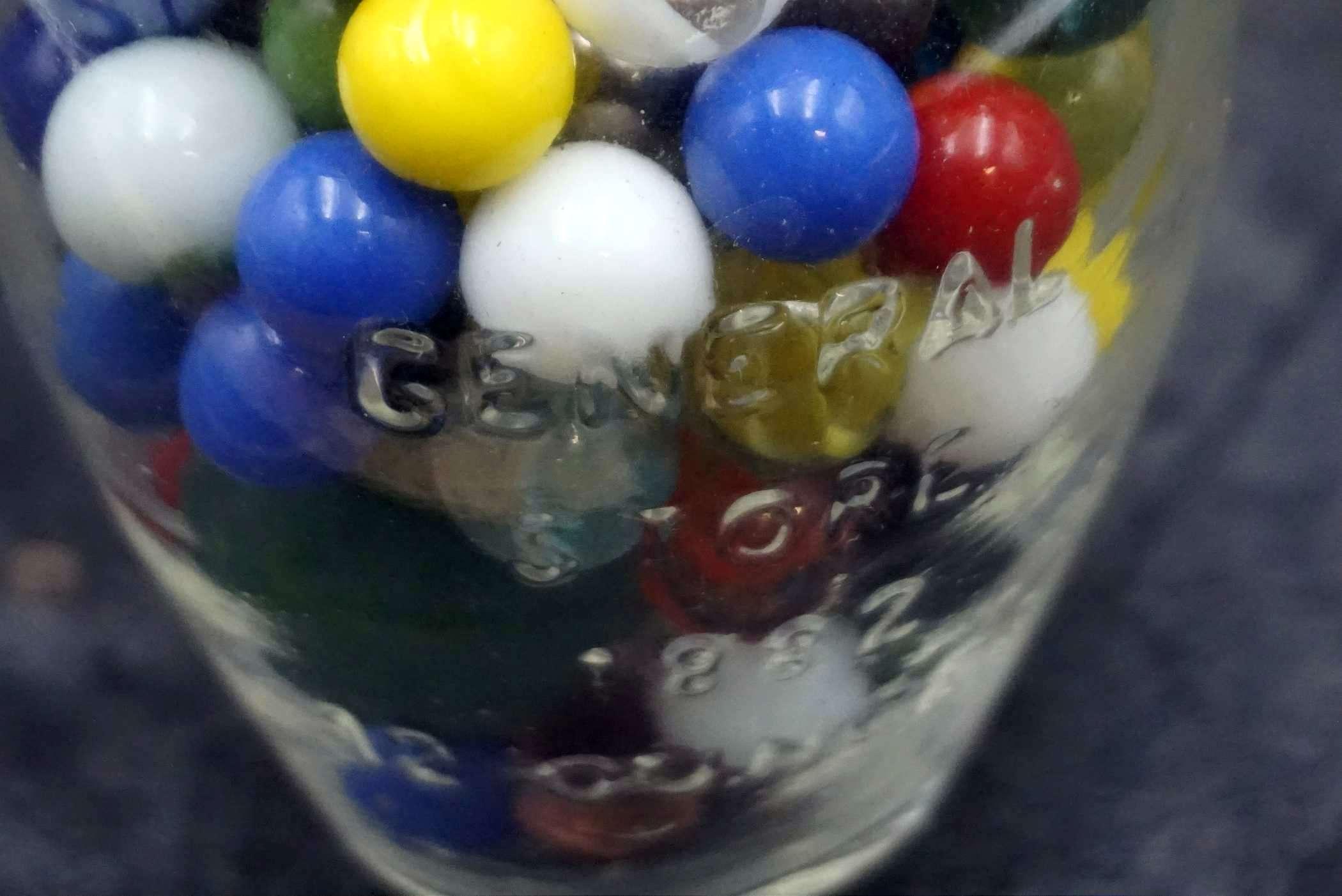 Glass Jar W/ Marbles