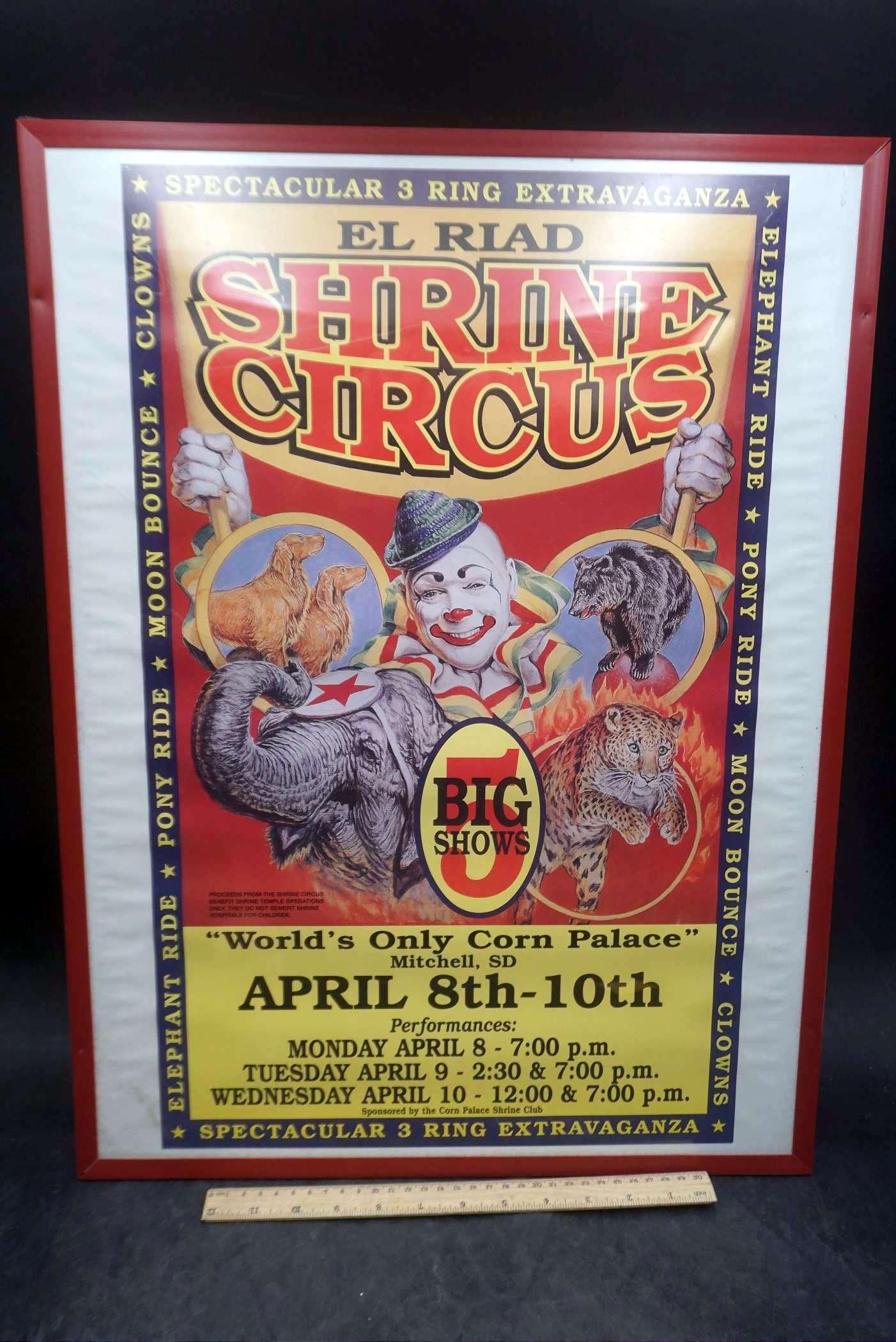 Framed El Riad Shrine Circus At The Corn Palace Poster