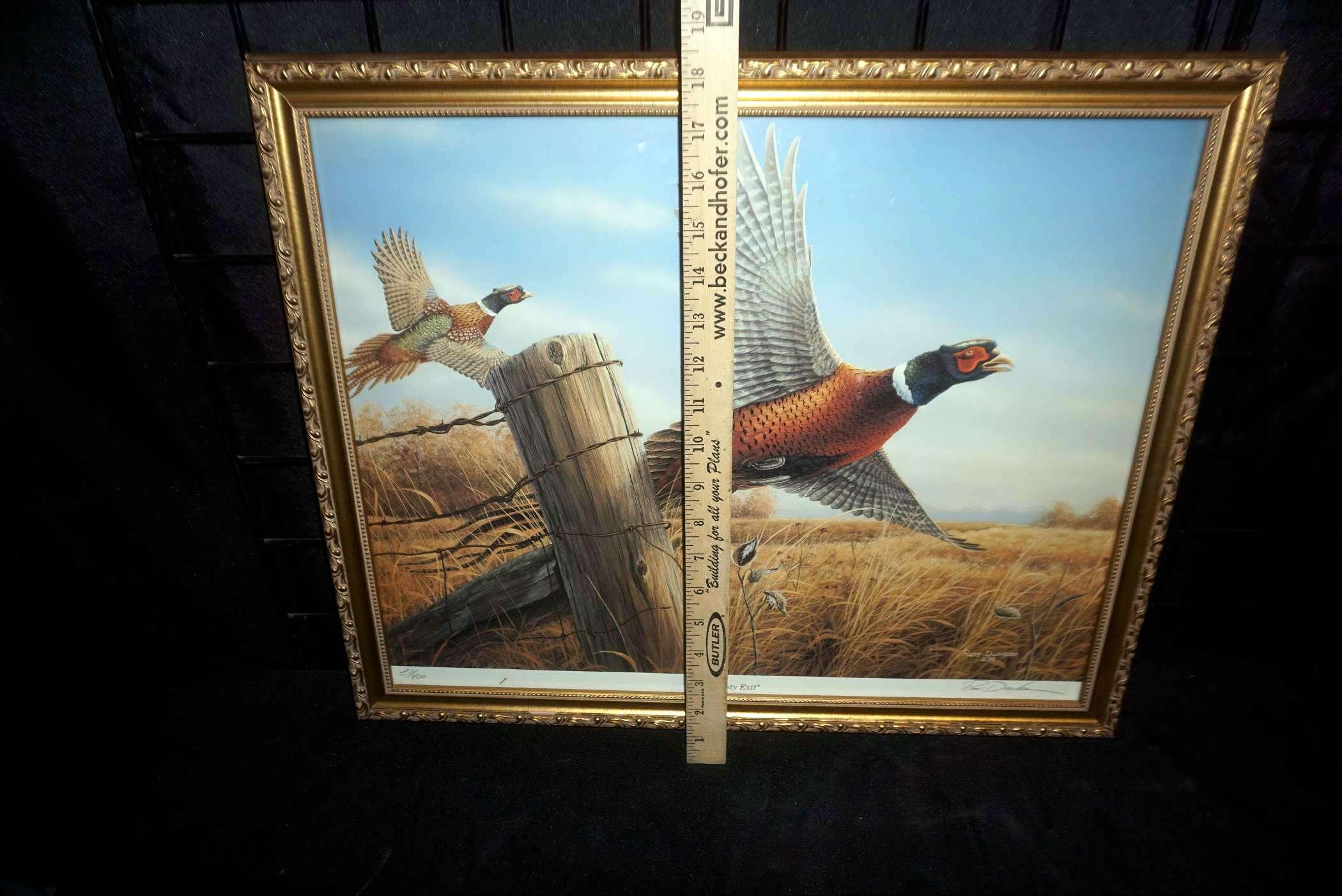 Framed & Signed Painting "Hasty Exit" By Russ Duerksen 87/400