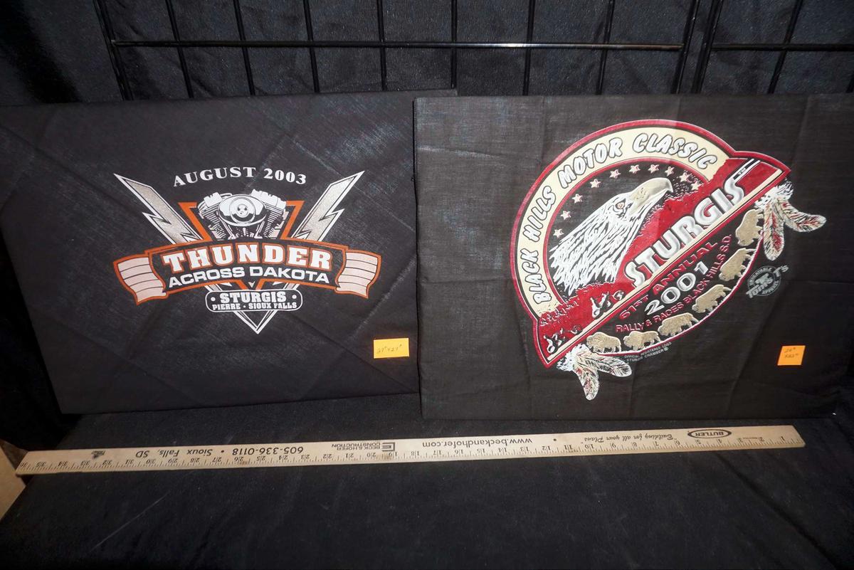 2 Motorcycle Linens - 27"X 27" X 22"X22"