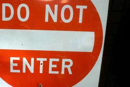 Metal "Do Not Enter" Sign