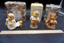 3 - Cherished Teddies Figurines & 3 Boxes