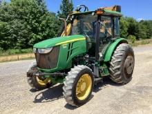 John Deere 5085E Tractor With Boom Mower