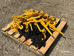 (10) Unused Chains & (10) Unused Ratchet Binders [YARD 1]