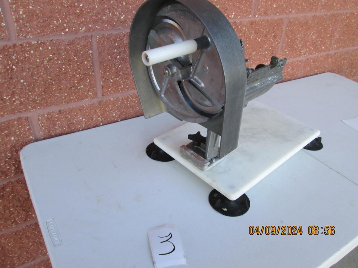 Nemco 55 200An Manual Food Slicer on Base