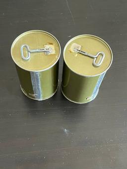 (2) WWII U.S. Army Plaster Bandage Cans