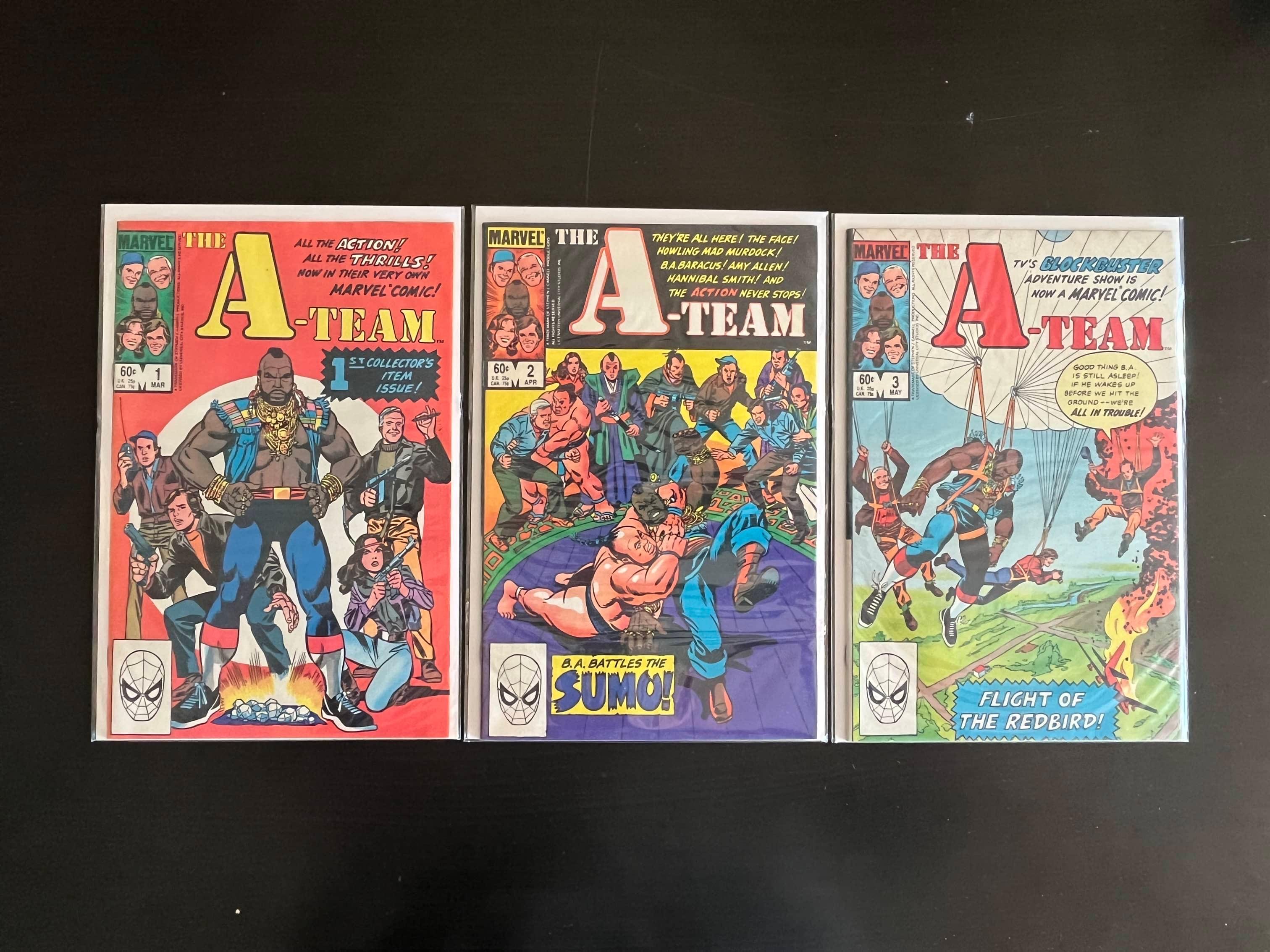 3 Issues of A-TEAM Comics Full Series #1-3 Marvel 1984 Bronze Age Comics