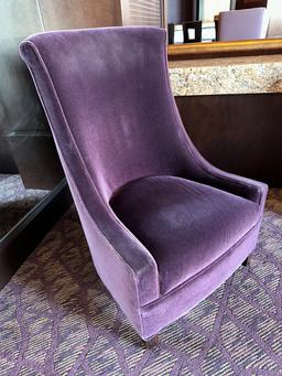 28"W x 24"D x 41"H Purple Fabric High Back Chair