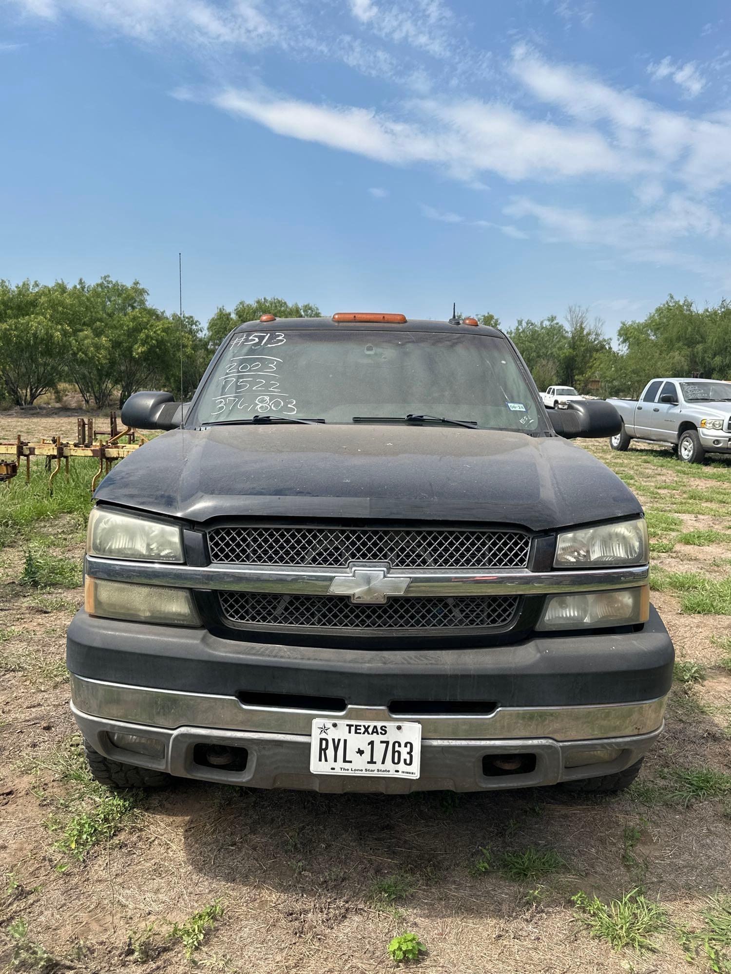 2003 Chevrolet Silverado Pickup Truck, VIN# 1GCJK33153F247522